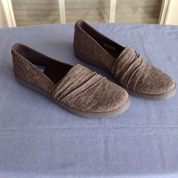 Grasshoppers Memory Deluxe marled grey slip-on shoes, Size 9